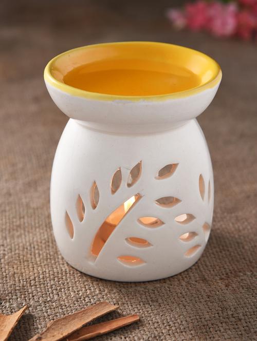 yellow ceramic aroma oil burner - 1123740 - Very Small Image - 1