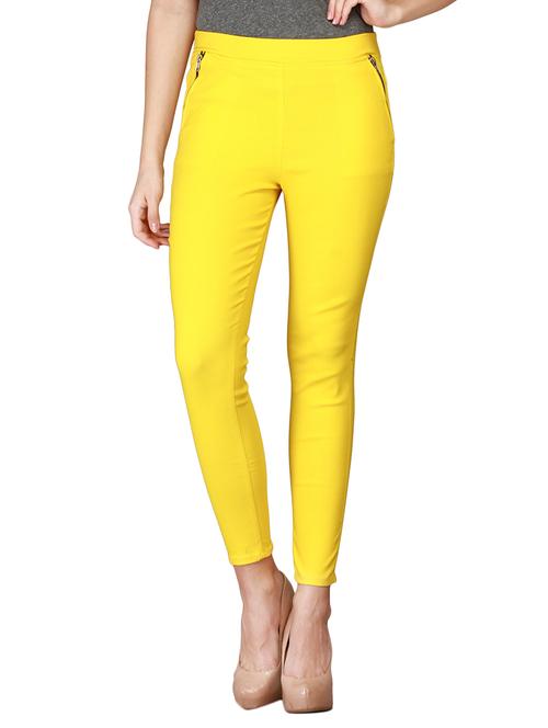 yellow cotton jeggings - 11249191 - Very Small Image - 1