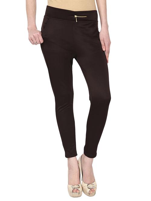 brown cotton jeggings - 11249209 - Very Small Image - 1