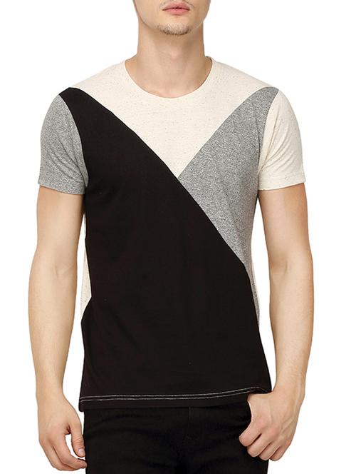 multi colour cotton color block t-shirt - 11251725 - Very Small Image - 1