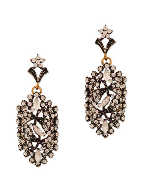 brown metal drop earring - 11253653 - Very Small Image - 1