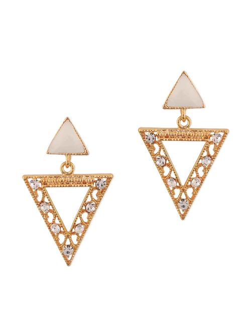 gold metal drop earring - 11253677 - Very Small Image - 1