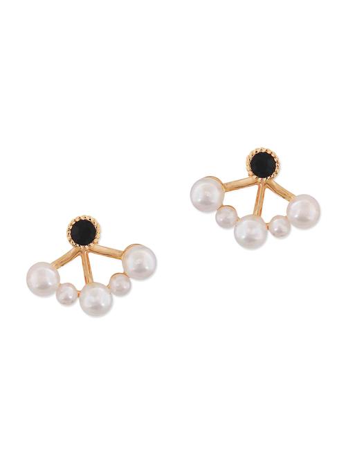 white metal studs earring - 11253682 - Very Small Image - 1