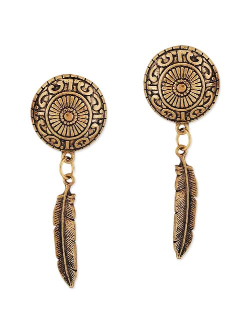 gold metal drop earring - 11253754 - Very Small Image - 1