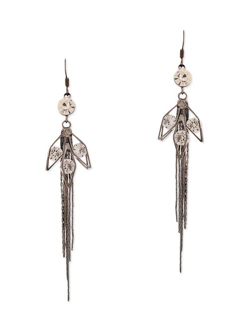 grey metal drop earring - 11253802 - Very Small Image - 1