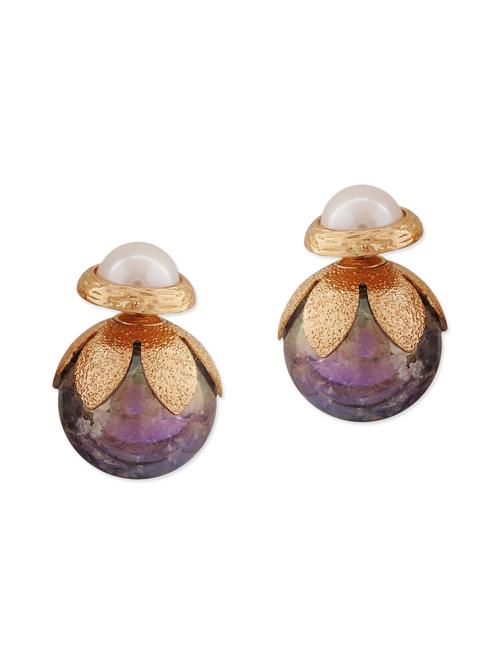 white metal studs earring - 11253807 - Very Small Image - 1