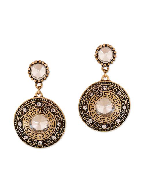 gold metal drop earring - 11253831 - Very Small Image - 1