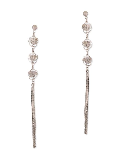 silver metal drop earring - 11253834 - Very Small Image - 1