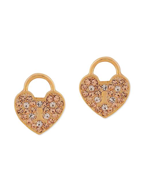gold metal studs earring - 11253838 - Very Small Image - 1