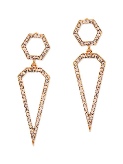 gold metal drop earring - 11253853 - Very Small Image - 1