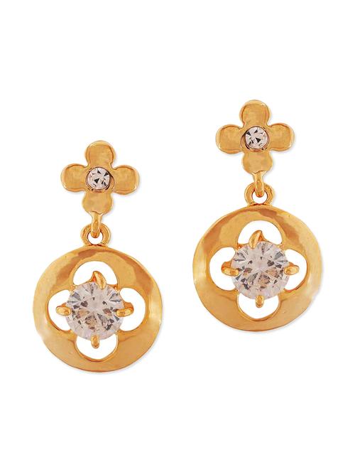 gold metal drop earring - 11253884 - Very Small Image - 1