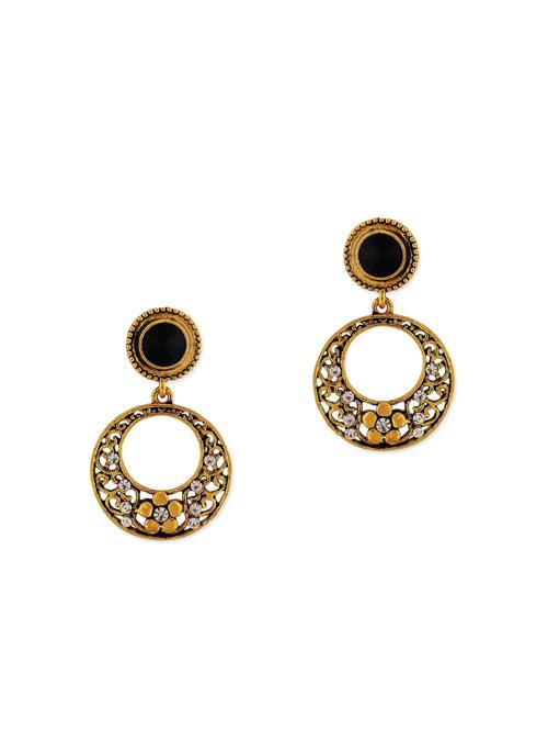 black metal drop earring - 11254008 - Very Small Image - 1