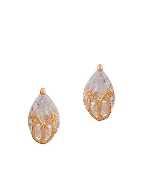 gold metal studs earring - 11254024 - Very Small Image - 1