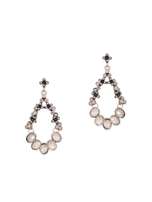 silver metal drop earring - 11254055 - Very Small Image - 1