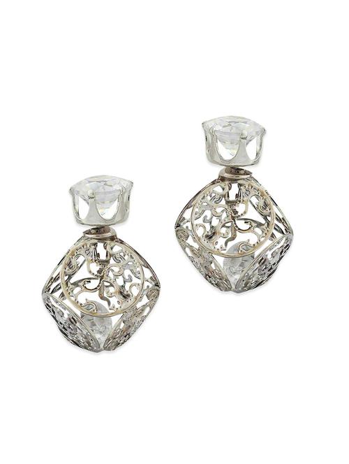 silver metal studs earring - 11254089 - Very Small Image - 1