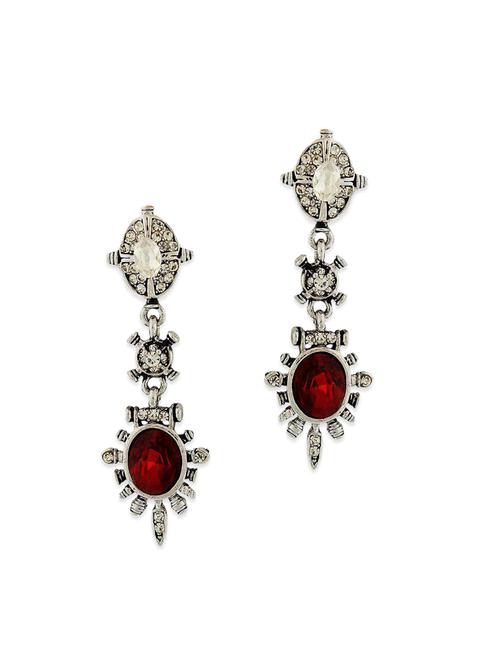 red metal drop earring - 11254097 - Very Small Image - 1