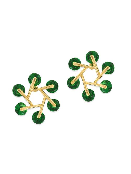 green metal studs earring - 11254142 - Very Small Image - 1