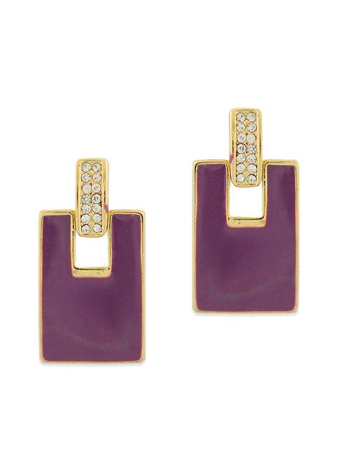 purple metal drop earring - 11254514 - Very Small Image - 1