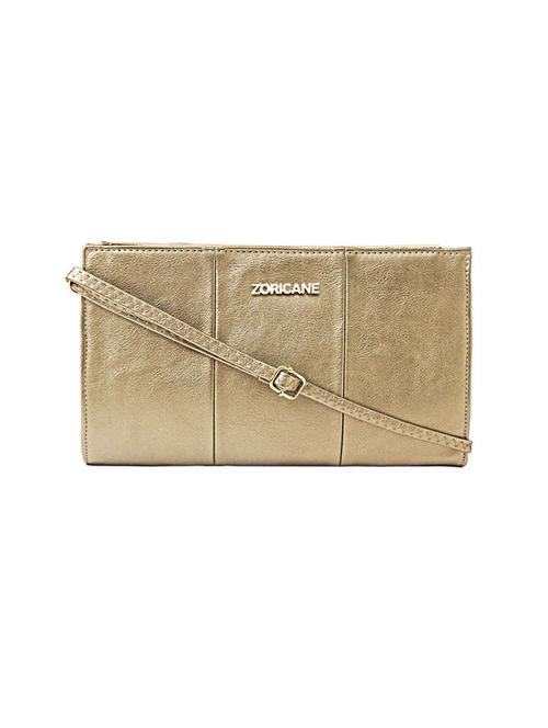 gold leatherette clutch - 11259112 - Very Small Image - 1