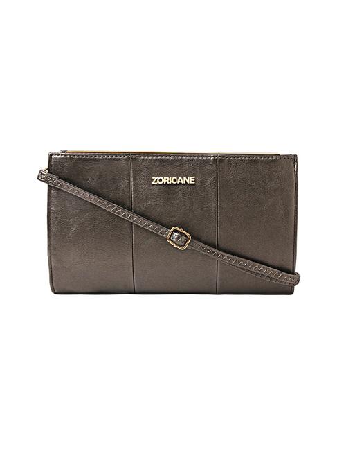 grey leatherette clutch - 11259113 - Very Small Image - 1