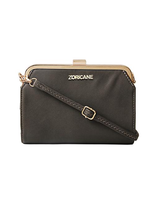 grey leatherette clutch - 11259116 - Very Small Image - 1