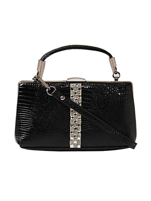 black leatherette clutch - 11259118 - Very Small Image - 1