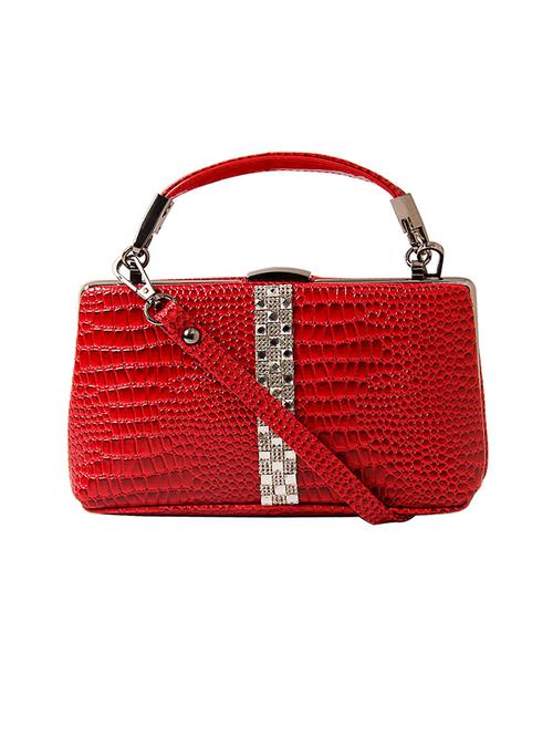 red leatherette clutch - 11259120 - Very Small Image - 1