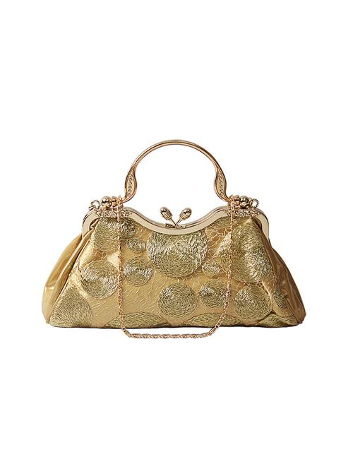 gold leatherette clutch - 11259124 - Very Small Image - 1