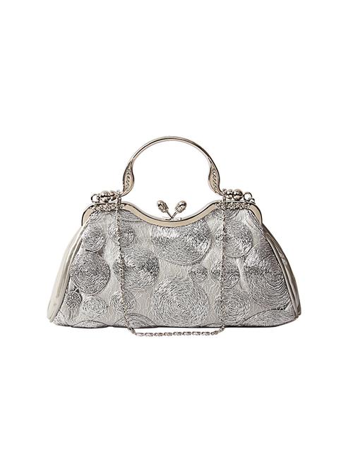 silver leatherette clutch - 11259125 - Very Small Image - 1