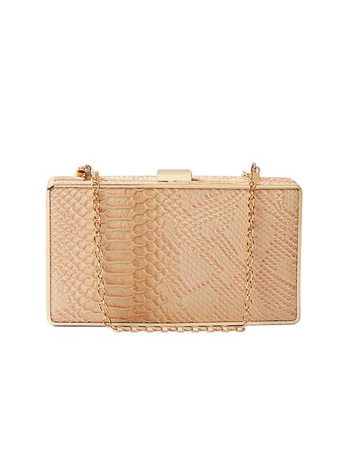 beige leatherette clutch - 11259129 - Very Small Image - 1