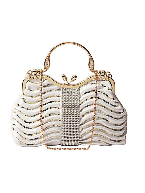 silver leatherette clutch - 11259132 - Very Small Image - 1