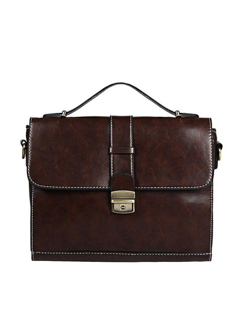 brown leatherette laptop bag - 11259200 - Very Small Image - 1