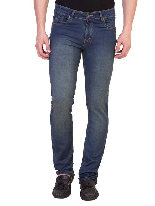 blue color, cotton slim fit jeans - 11259297 - Very Small Image - 1