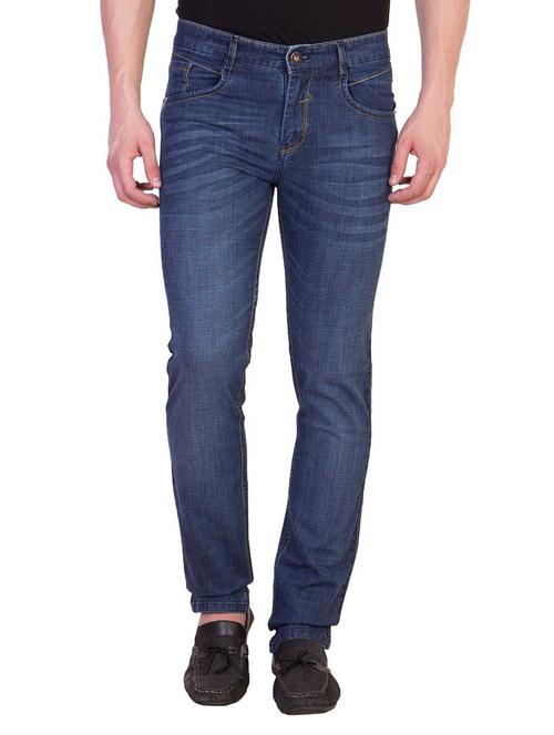 blue color, cotton slim fit jeans - 11259298 - Very Small Image - 1