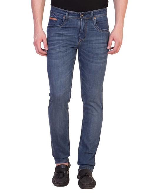 blue color, cotton slim fit jeans - 11259299 - Very Small Image - 1