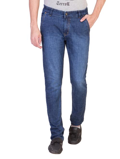 blue color, cotton slim fit jeans - 11259301 - Very Small Image - 1