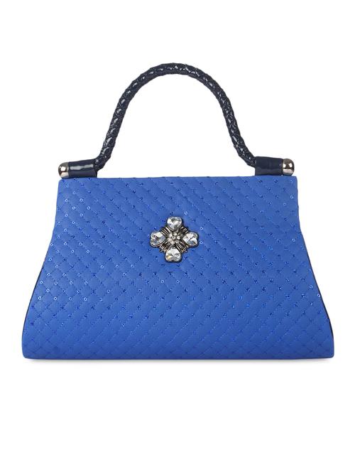 blue quilted sequined leatherette handbag - 1126004 - Very Small Image - 1