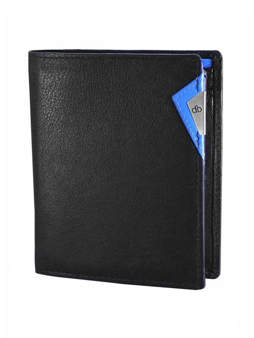 black & blue leather wallet - 11260750 - Very Small Image - 1