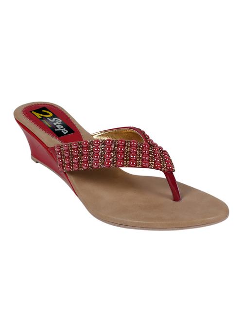 red studded wedges - 11264480 - Very Small Image - 1