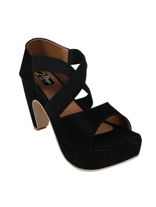 black leatherette sandals - 11264487 - Very Small Image - 1