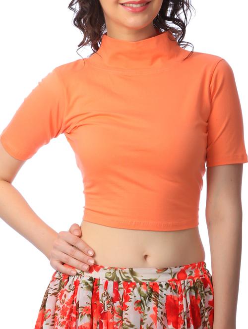 orange cotton crop top - 11269489 - Very Small Image - 1