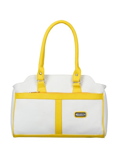 white leatherette handbag - 11270794 - Very Small Image - 1