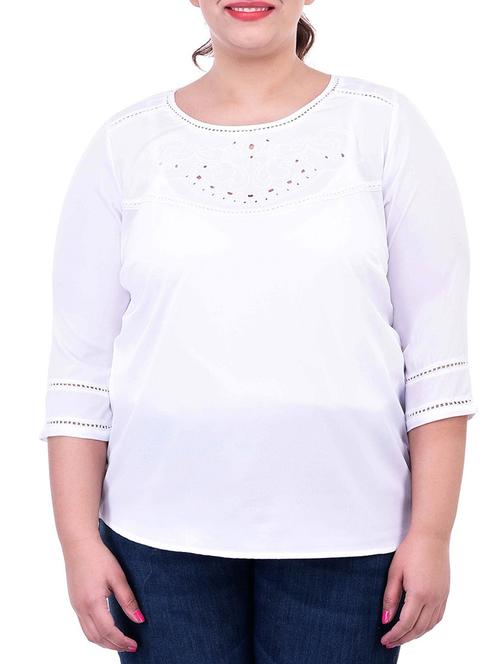white cotton plus top - 11274086 - Very Small Image - 1