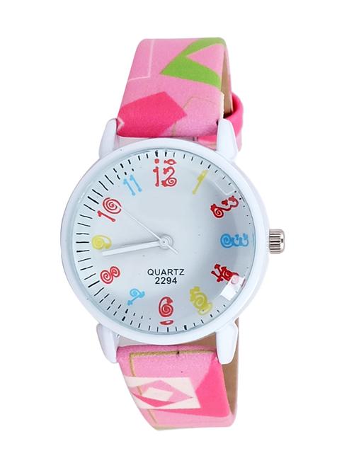 pink geometric print leatherette wrist watch - 11274784 - Very Small Image - 1