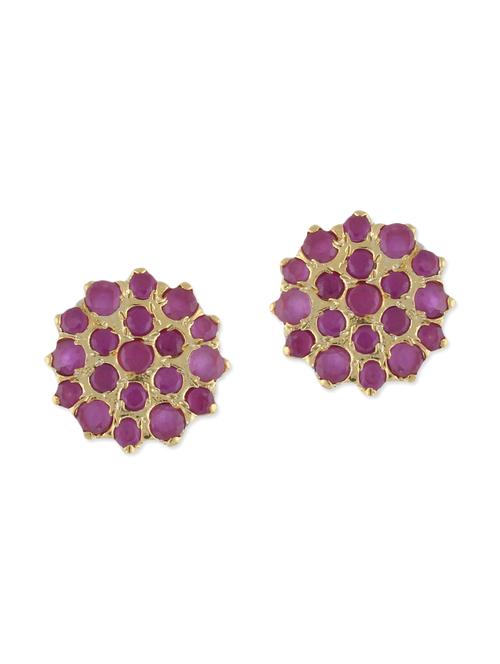 purple brass studs earrings - 11275700 - Very Small Image - 1