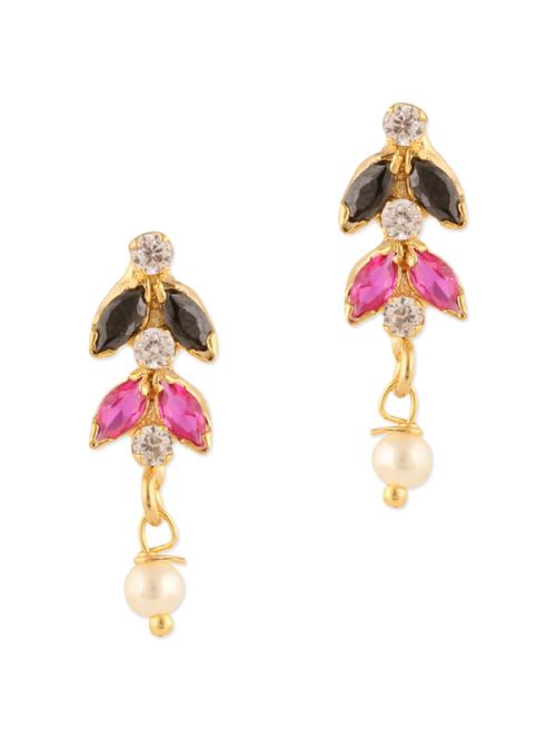 multi colored brass drop earrings - 11275876 - Very Small Image - 1