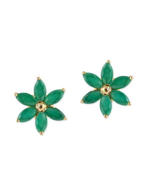 green brass studs earring - 11275899 - Very Small Image - 1