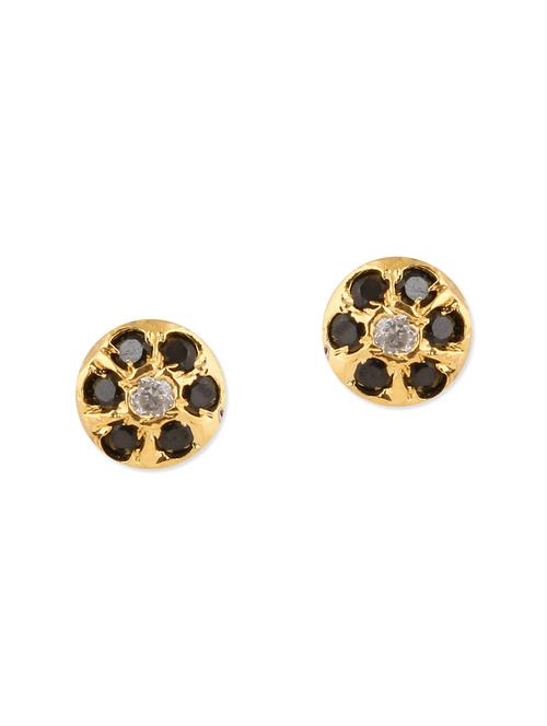 black brass studs earrings - 11275913 - Very Small Image - 1