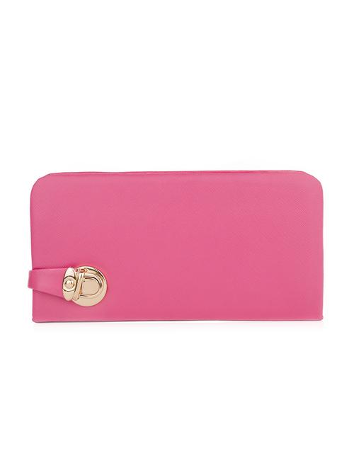 pink color, leatherette clutch - 11277752 - Very Small Image - 1