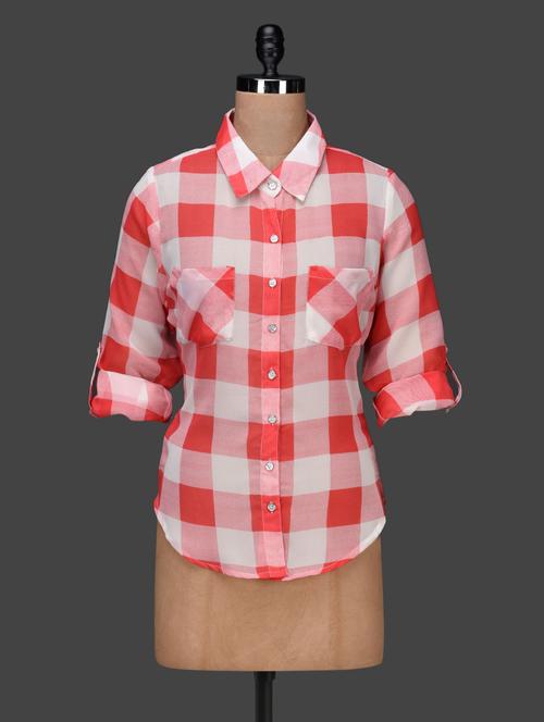 roll up sleeves checked shirt - 1128038 - Very Small Image - 1